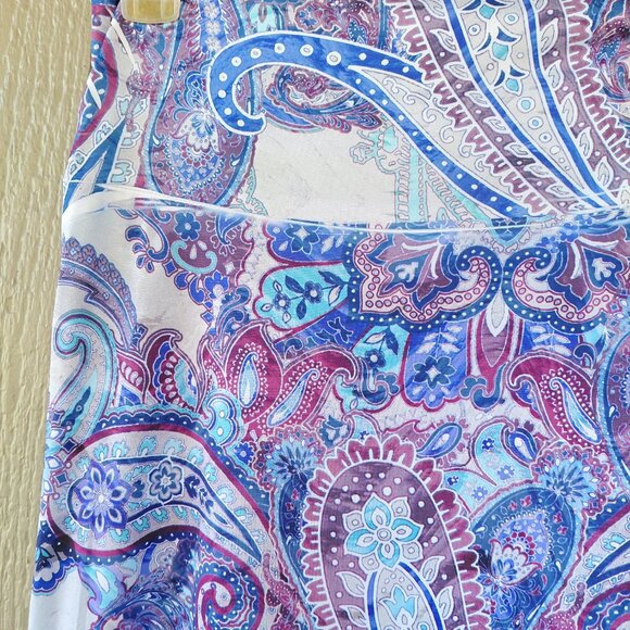 Blue Purple Paisley Long Skirt Size Large - Picture 3 of 5